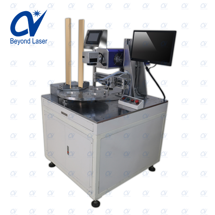 CO2多工位自動(dòng)化旋轉激光打標機1